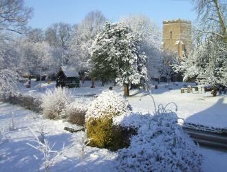 All Saints in the snow